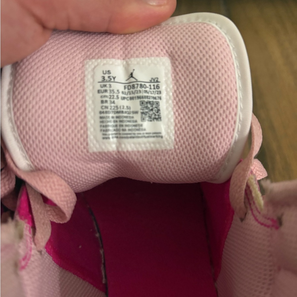 Jordan Kids Pink High-Top Sneakers - Picture 5 of 6